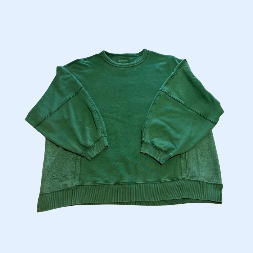 Aerie "Keep It Light" Crew Sweatshirt, Bright Green, Size L